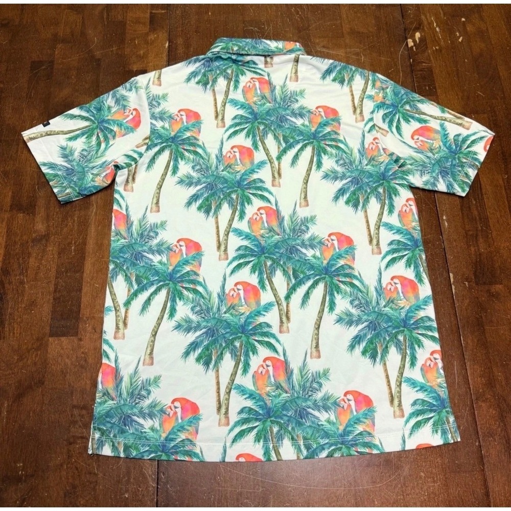 2 Bad Birdie Polo Golf Shirts Men Small Tropical Safari Animal Print 2pc Bundle - Picture 12 of 16